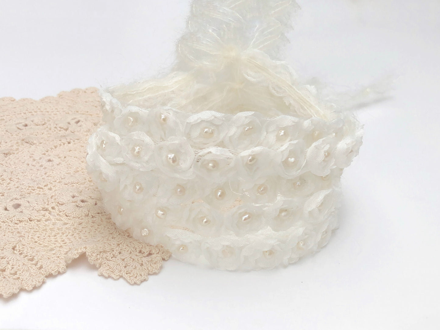 Rosalie Ivory - Rose baby headband