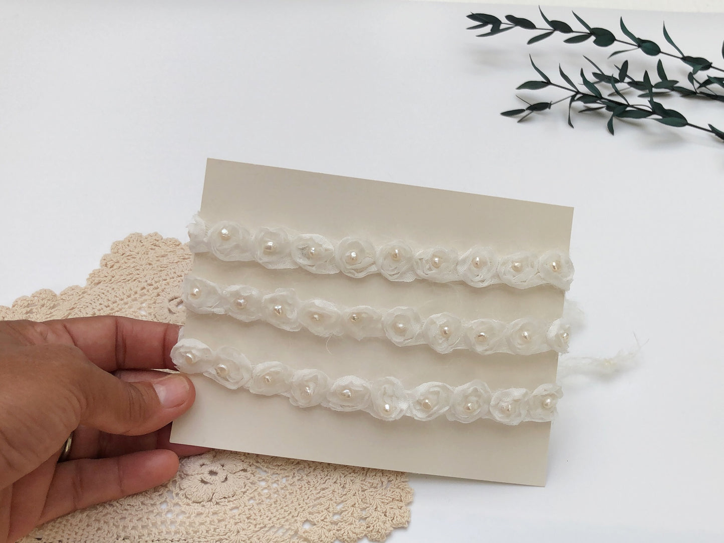 Rosalie Ivory - Rose baby headband