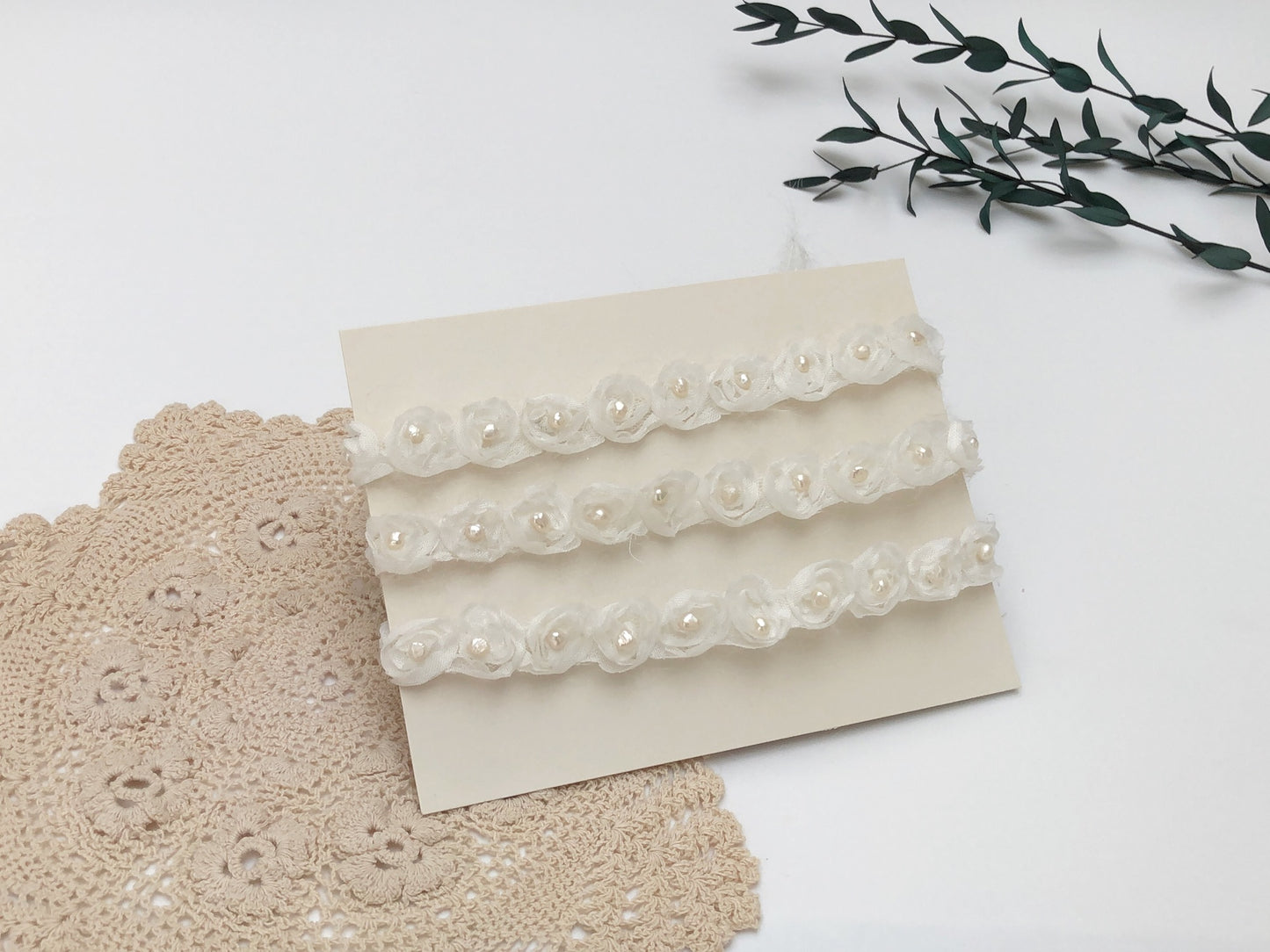 Rosalie Ivory - Rose baby headband