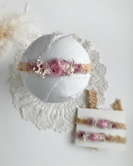 baby pink star headband newborn