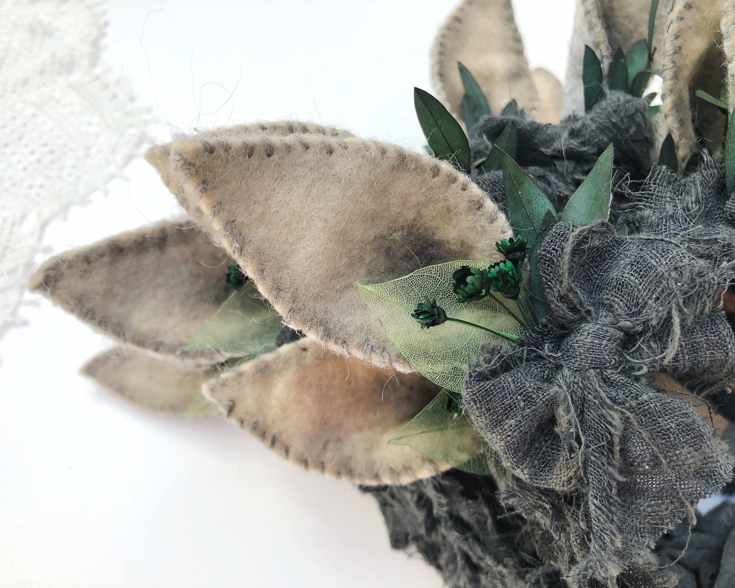 Ruffles - Charcoal Grey Bunny Headband