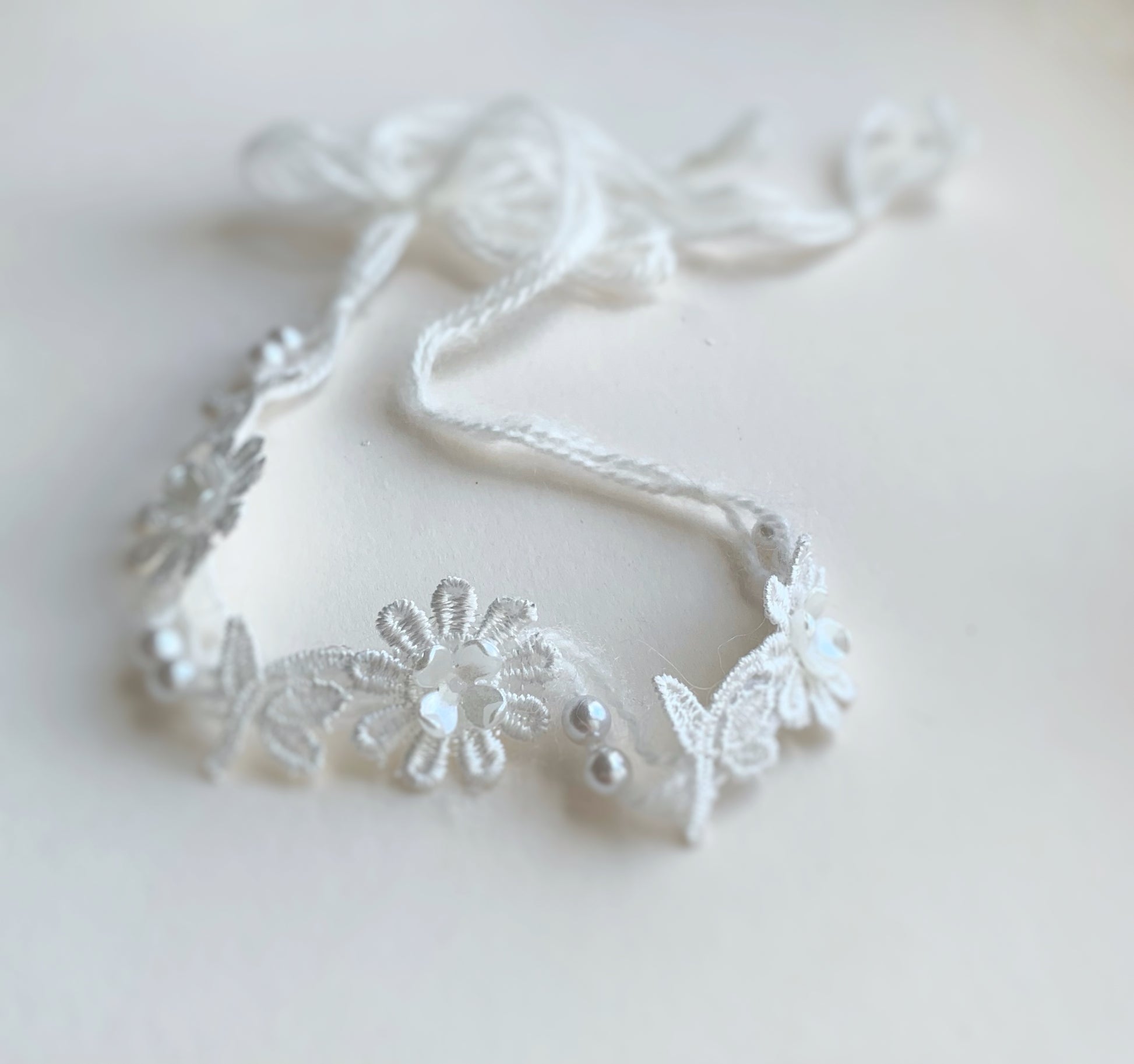 ivory baby headband, gorgeous newborn headband, pearl baby headband, baptism headband, white baby headband, baby halo