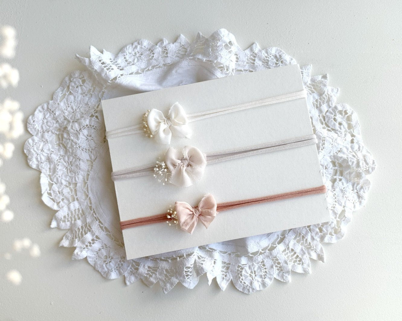 newborn headbands, baby headbands, newborn tiebacks, tieback headbands