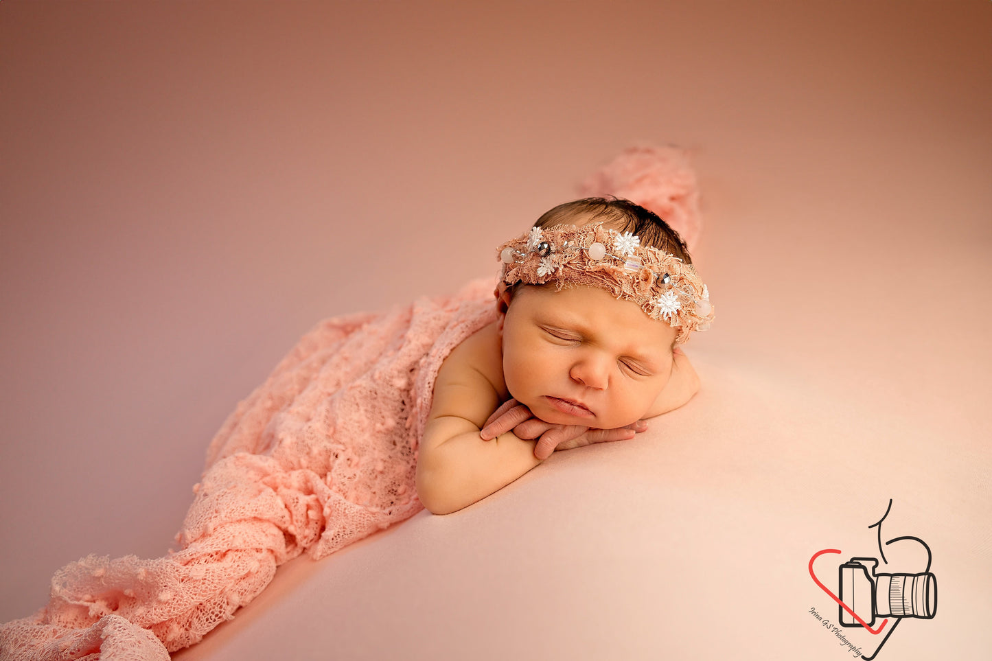 Beatrice - Baby Flower Crown with Beads