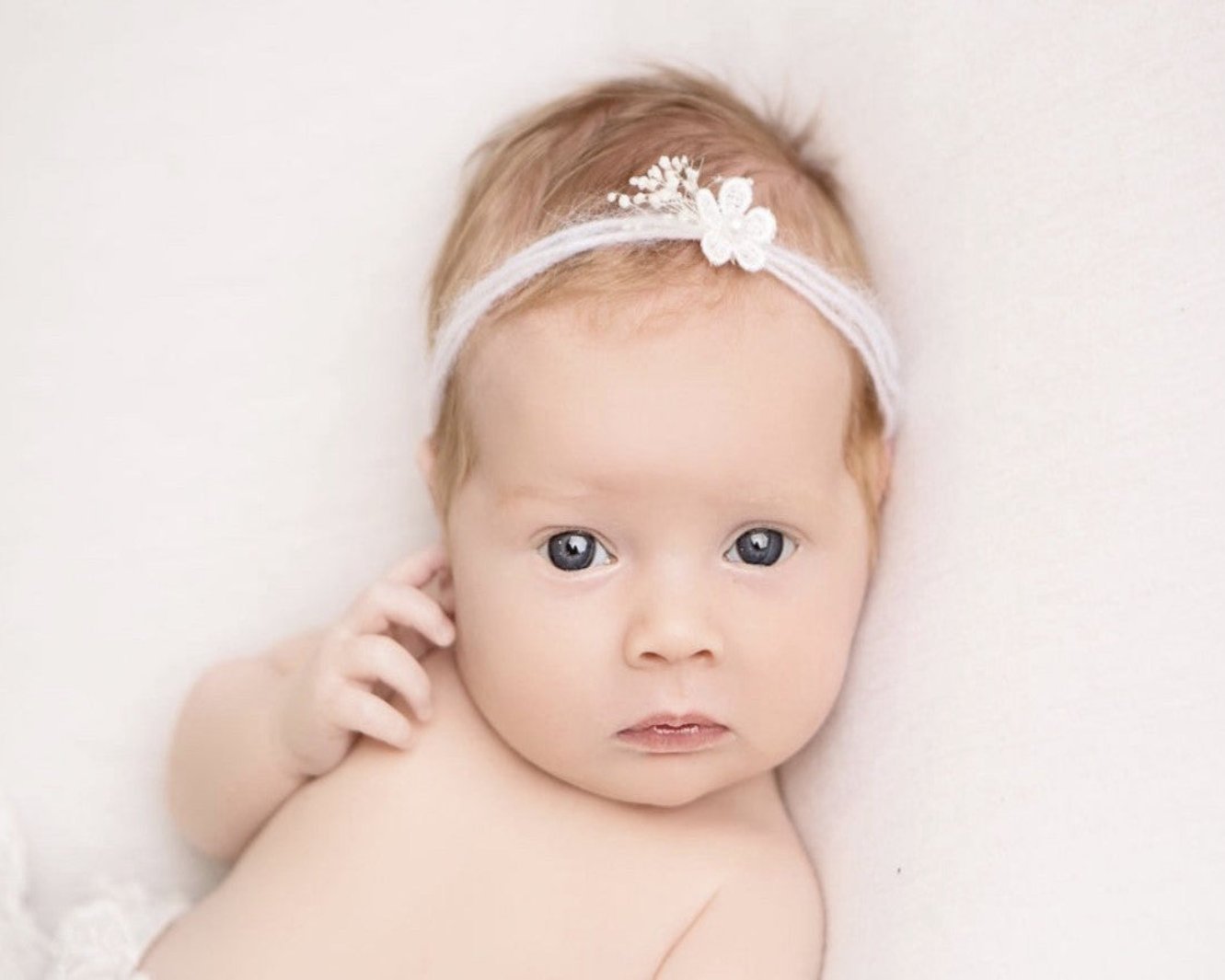 Ivory Baby Dainty Flower Headband