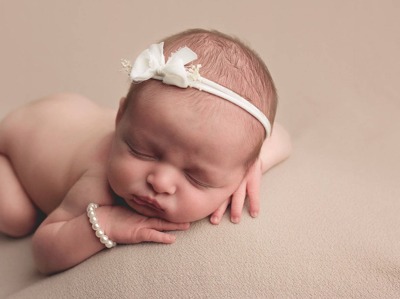 ivory newborn headbands, ivory headbands for wedding