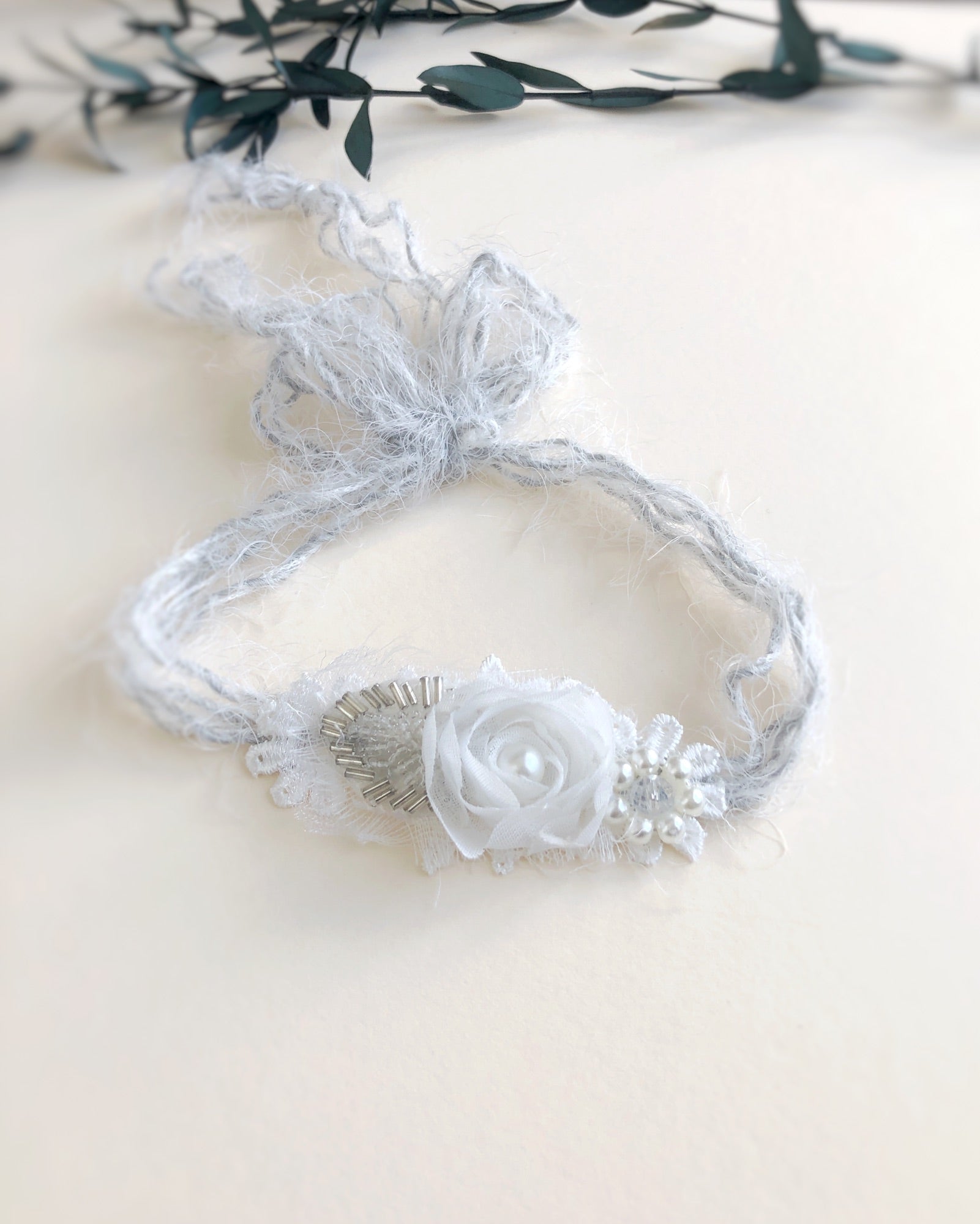 baptism headband, Christening baby headband, baby flower headband, baby headband, newborn headband, handmade headband, 