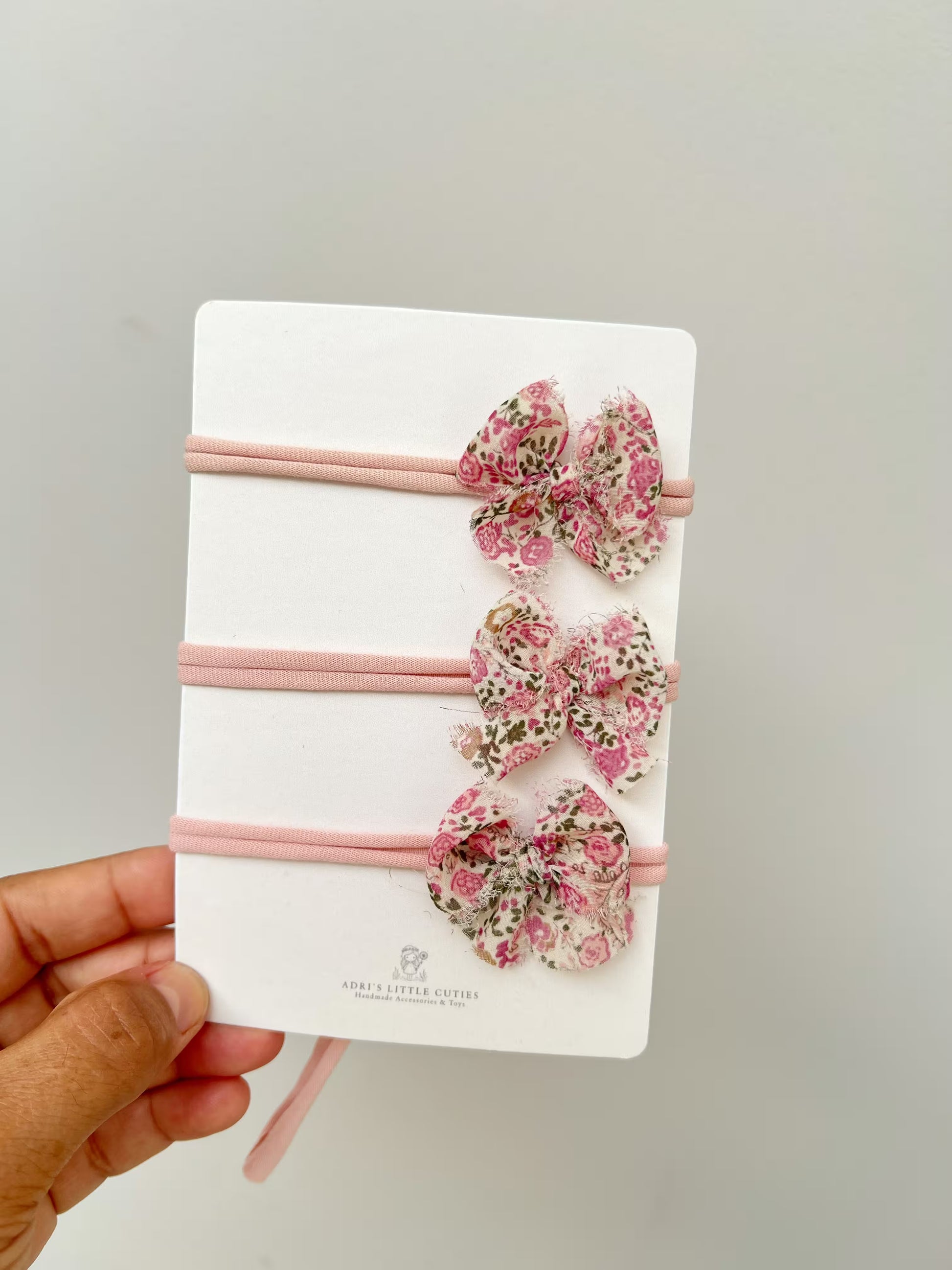 Floral bow headband for newborn photography and baby girls