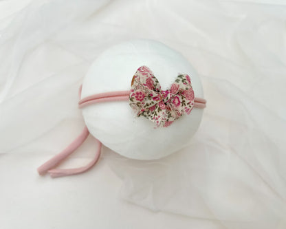 Floral baby headband for milestone photos and special occasions