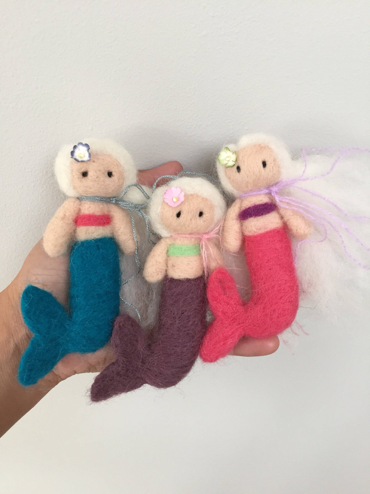 felted baby toys, felted baby dolls, little women felted dolls