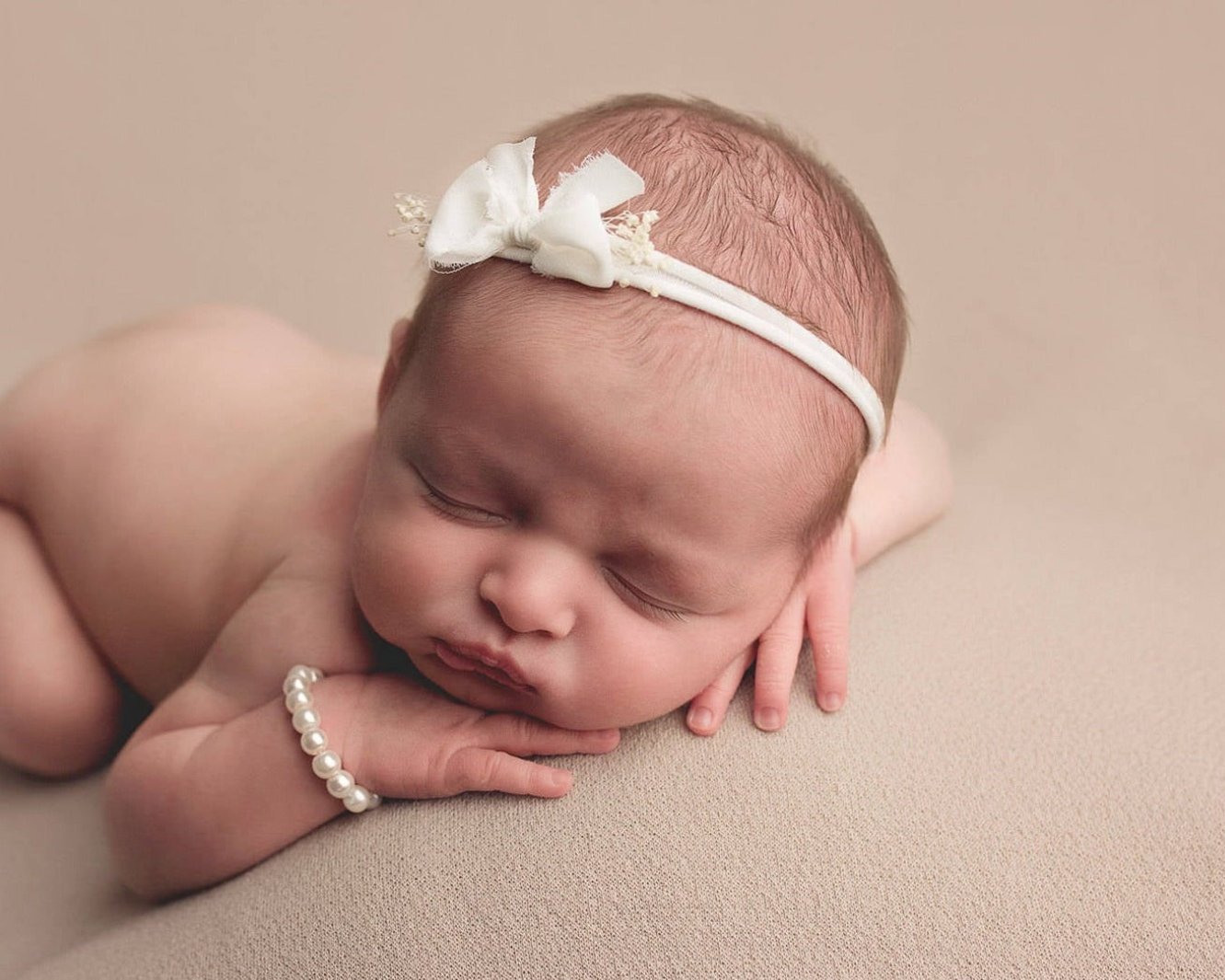 ivory newborn headbands, ivory headbands for wedding