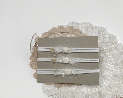 baby headband, newborn headband, baby photography, dainty delicate, baby props, newborn photo props, baby photography headband, leaf headband, baby leaf headband, ivory baby headband, baby flower headband