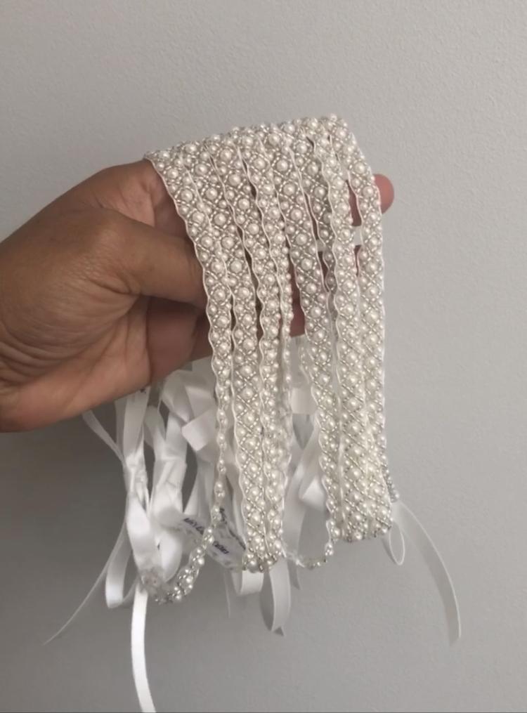 pearl baby headband, christening headbands