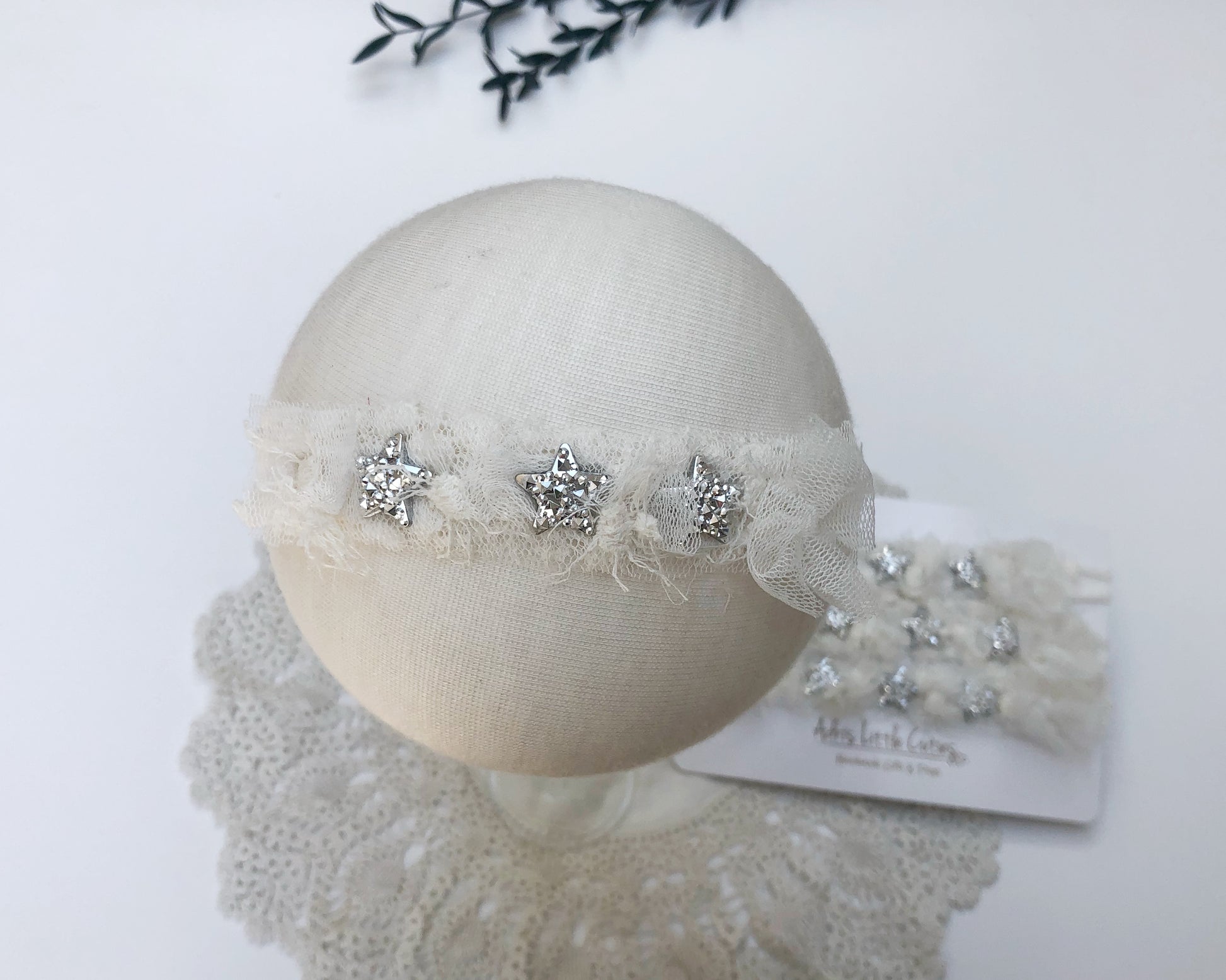 star headband, newborn star headband, baby headband, silver star headband