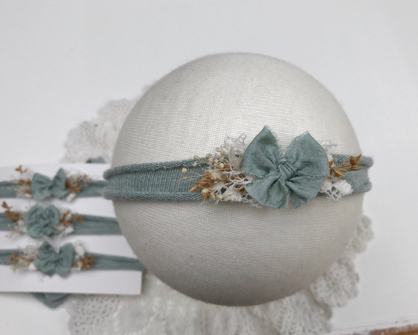 Sage Green Baby Bow Headband