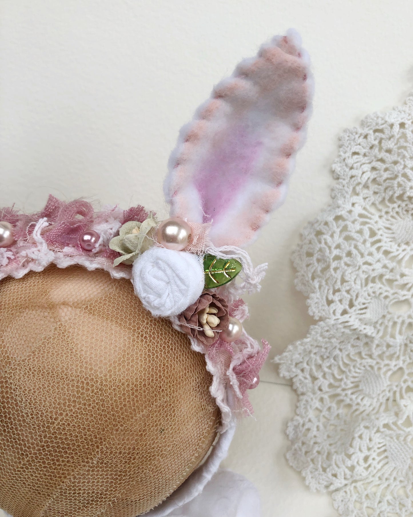 ears headband, bunny ears, baby easter headband, baby headband, baby flower headband, newborn photo props, newborn photography props,