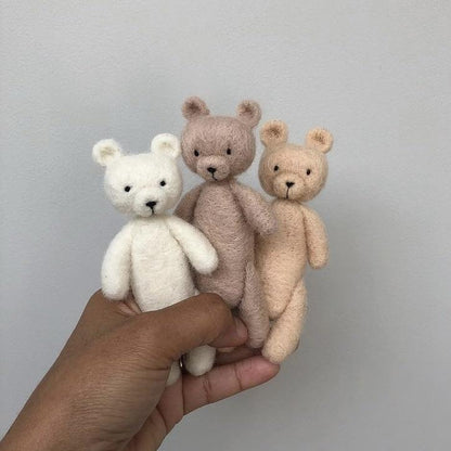 felt photo prop, felted animal, felted bear, felted bunny, needle felted props, newbor felt toys, newborn photo prop, newborn photography, newborn props set, newborn toys, tiny bear, tiny bunny, tiny stuffed animal.