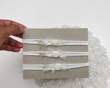 baby headband, newborn headband, baby photography, dainty delicate, baby props, newborn photo props, baby photography headband, leaf headband, baby leaf headband, ivory baby headband, baby flower headband
